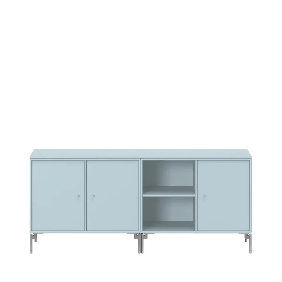 New Montana Aparador Save, Flint 148, patas de cromo Azul