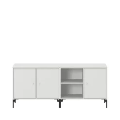 Discount Montana Aparador Save, New white 101-patas lacadas en negro Blanco