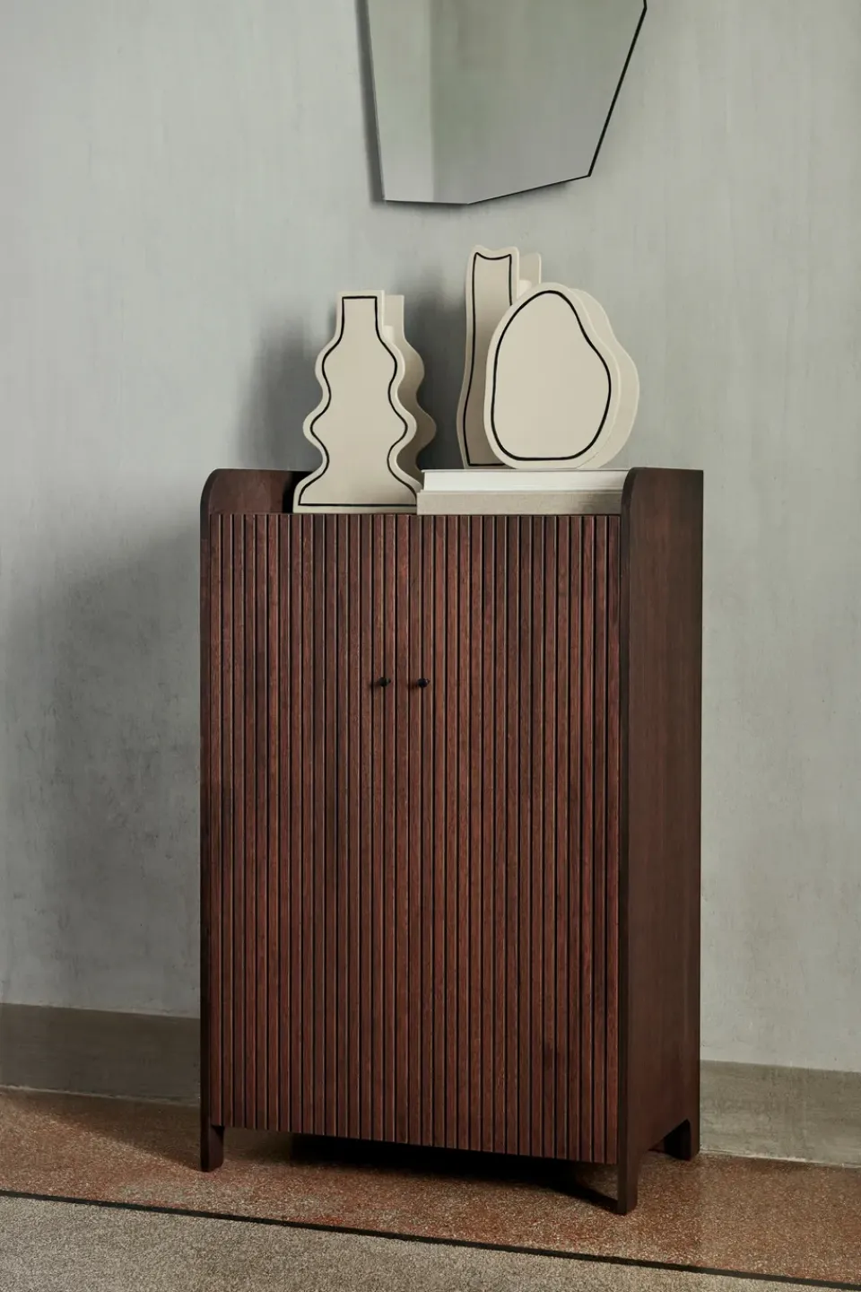 Ferm Living Aparador Sill Low, Dark stained oak Marrón
