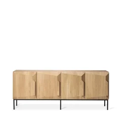 Hot Ethnicraft Aparador Stairs 4 puertas, Roble 200x80x46 cm Beige