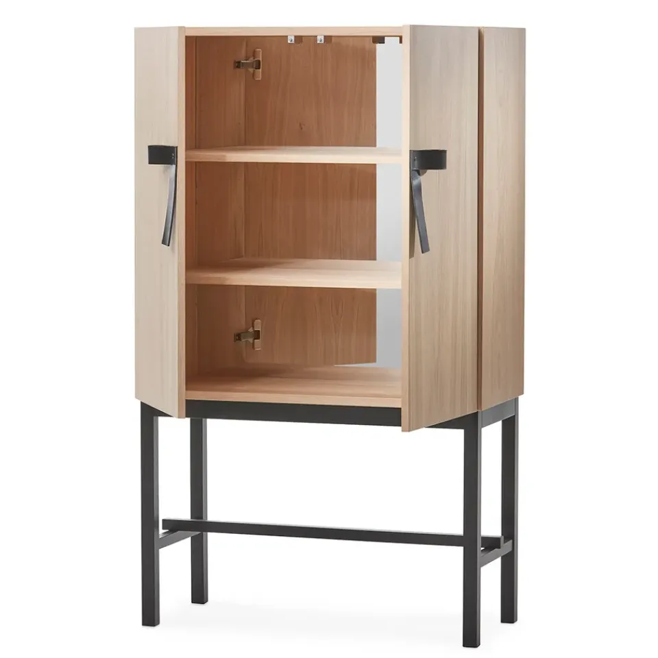 Clearance A2 Aparador The Bow, roble aceitado blanco-negro Beige
