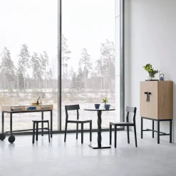 Clearance A2 Aparador The Bow, roble aceitado blanco-negro Beige
