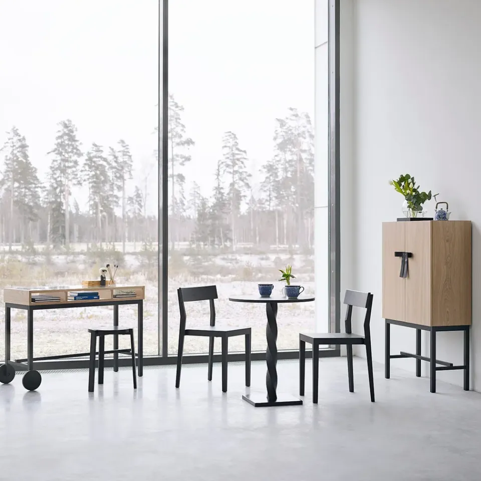 Clearance A2 Aparador The Bow, roble aceitado blanco-negro Beige