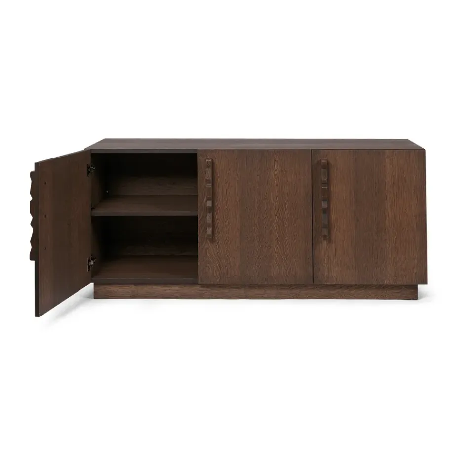 Sale Ferm Living Aparador Unda 146x68x50 cm, Roble manchado oscuro Marrón