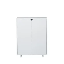 Outlet 1898 Aparador Vidja, Lacado , bajo, puertas cubiertas Blanco