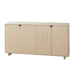 Sale 1898 Aparador Vidja, Roble pigmentado blanco Beige