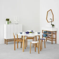 A2 Aparador White Cabinet, Roble MarrónBlanco