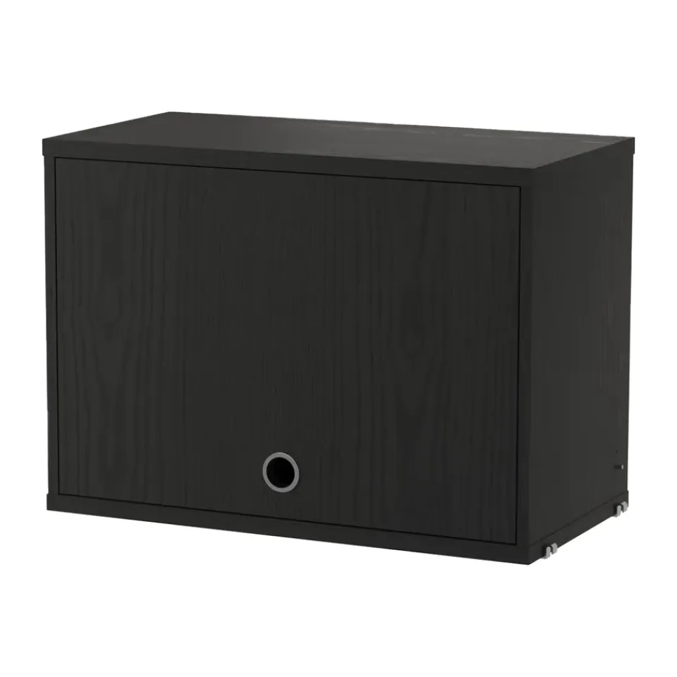 Sale String Armario con puerta abatible , Fresno teñido de , 58x30 cm Negro