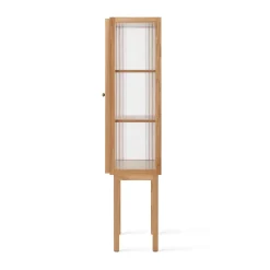 Outlet Audo Copenhagen Armario con puertas de vidrio Curiosity glasdörr 168 cm, Oak Beige