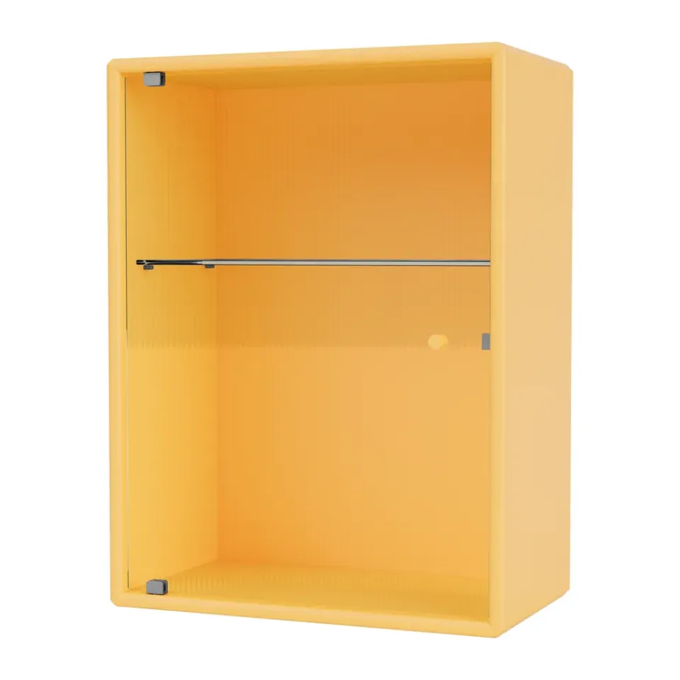 New Montana Armario de baño Ripple 35,4x46,8x20 cm, Acacia Amarillo