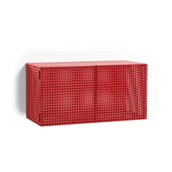 Best HAY Armario de pared Perforated Cabinet smalll, Wine red Rojo