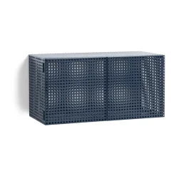 HAY Armario de pared Perforated Cabinet smalll, Steel blue Azul
