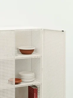 New HAY Armario Perforated Cabinet large, Eggshell Blanco