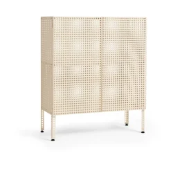 Best HAY Armario Perforated Cabinet medium, Eggshell Blanco