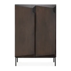 New Ethnicraft Armario Stairs , Roble lacado en - 2 puertas, 100x150 cm Marrón