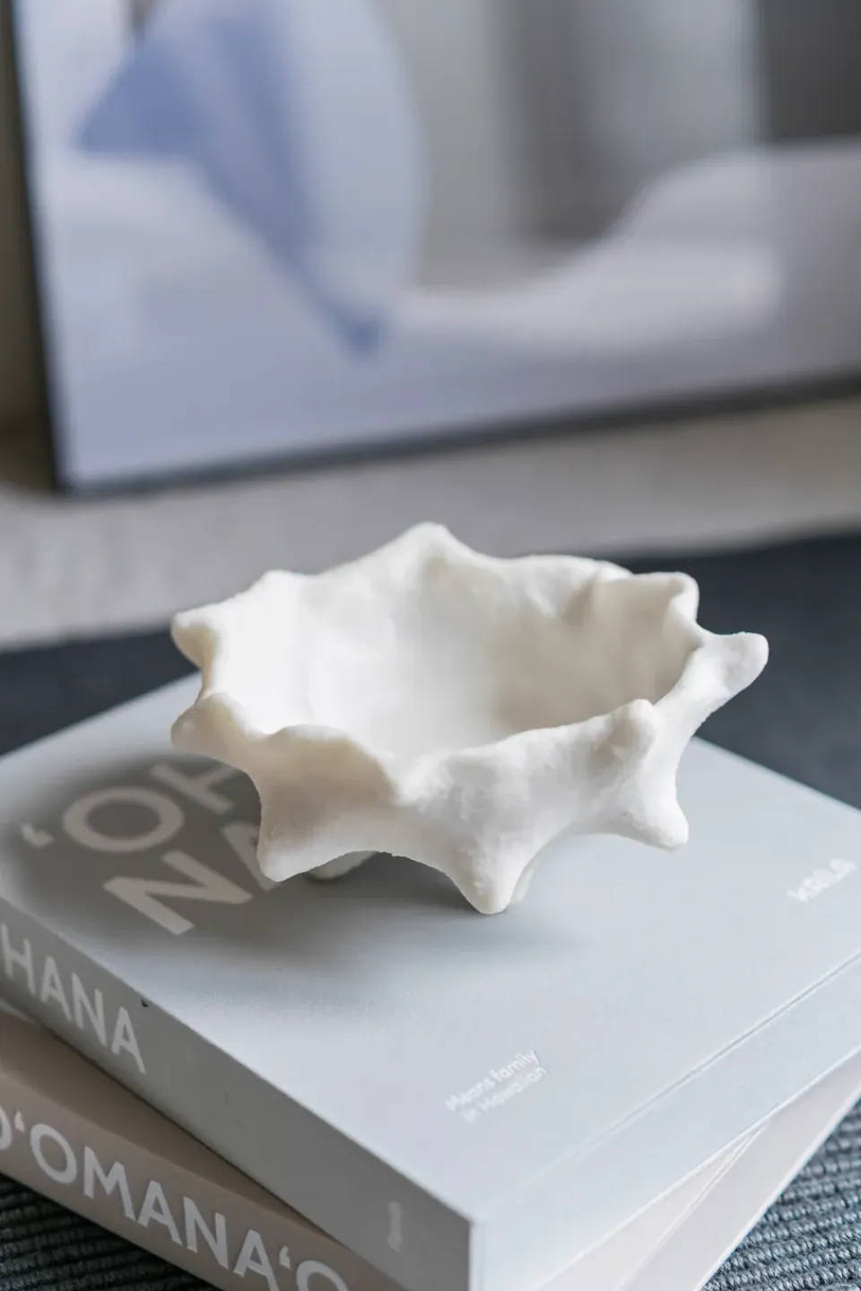 Outlet Mette Ditmer Art piece castaña Ø20 cm, Off-white Blanco