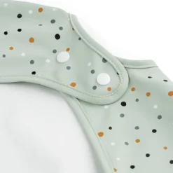 Online Done by deer Babero con mangas Happy Dots, Green Verde