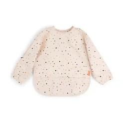 Outlet Done by deer Babero con mangas Happy Dots, Powder Beige