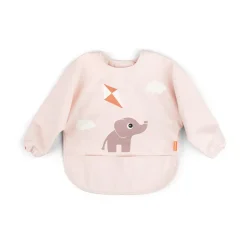 Done by deer Babero con mangas Playground, Powder Beige