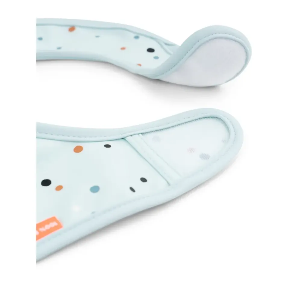 Clearance Done by deer Baberos con velcro Elphee 2-pack, Blue Azul