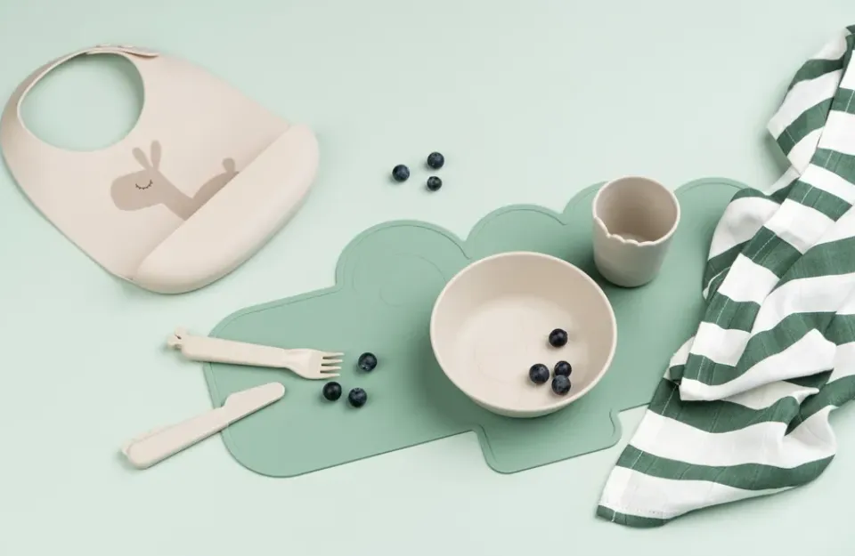 Outlet Done by deer Baberos Lalee 2-pack, Sand-green BeigeVerde