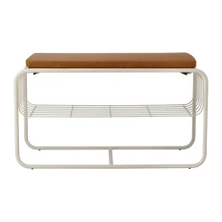 Online Scandi Living Banco/estante zapatero Nod 80x36x42 cm, Beige