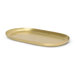 New Ferm Living Bandeja Basho 9x18 cm, latón Color dorado
