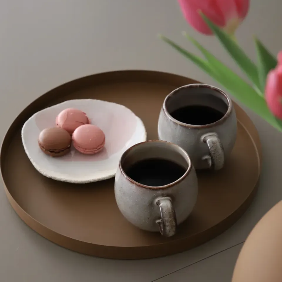 Online Cooee Design Bandeja Cooee redonda, 30 cm, Coconut Marrón