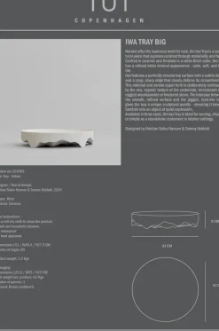 Sale 101 Copenhagen Bandeja decorativa Iwa, Abedul, Ø43 Blanco