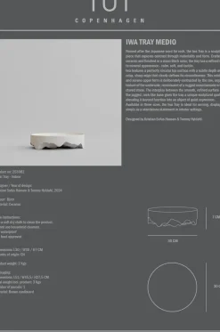 Hot 101 Copenhagen Bandeja decorativa Iwa, Abedul, Ø30 Blanco