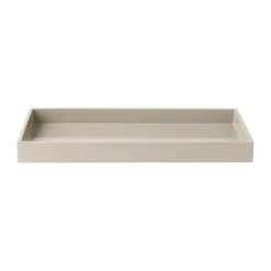 Best Mojoo Bandeja decorativa lacada Lux 38x19x3,5 cm, Latte Gris