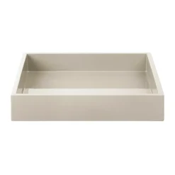 Online Mojoo Bandeja decorativa lacada Lux 19x19x3,5 cm, Latte Gris