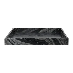 Online Mette Ditmer Bandeja decorativa Marble large 30x40 cm, Black-grey NegroGris