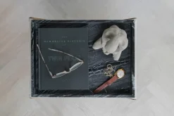Online Mette Ditmer Bandeja decorativa Marble large 30x40 cm, Black-grey NegroGris