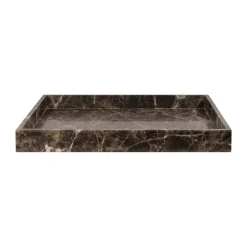 Clearance Mette Ditmer Bandeja decorativa Marble large 30x40 cm, Brown Marrón
