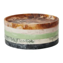 Outlet Ferm Living Bandeja decorativa Mist Ø30 cm, Emerald-off-white Gris