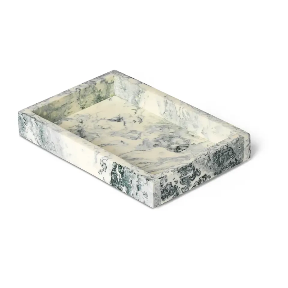 Best Ferm Living Bandeja decorativa Mist 10x15 cm, Emerald-off white Gris