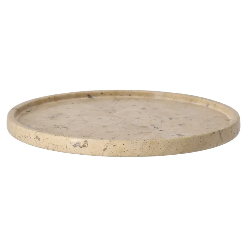 Hot Scandi Living Bandeja decorativa Ridge, Ø24 cm Marrón