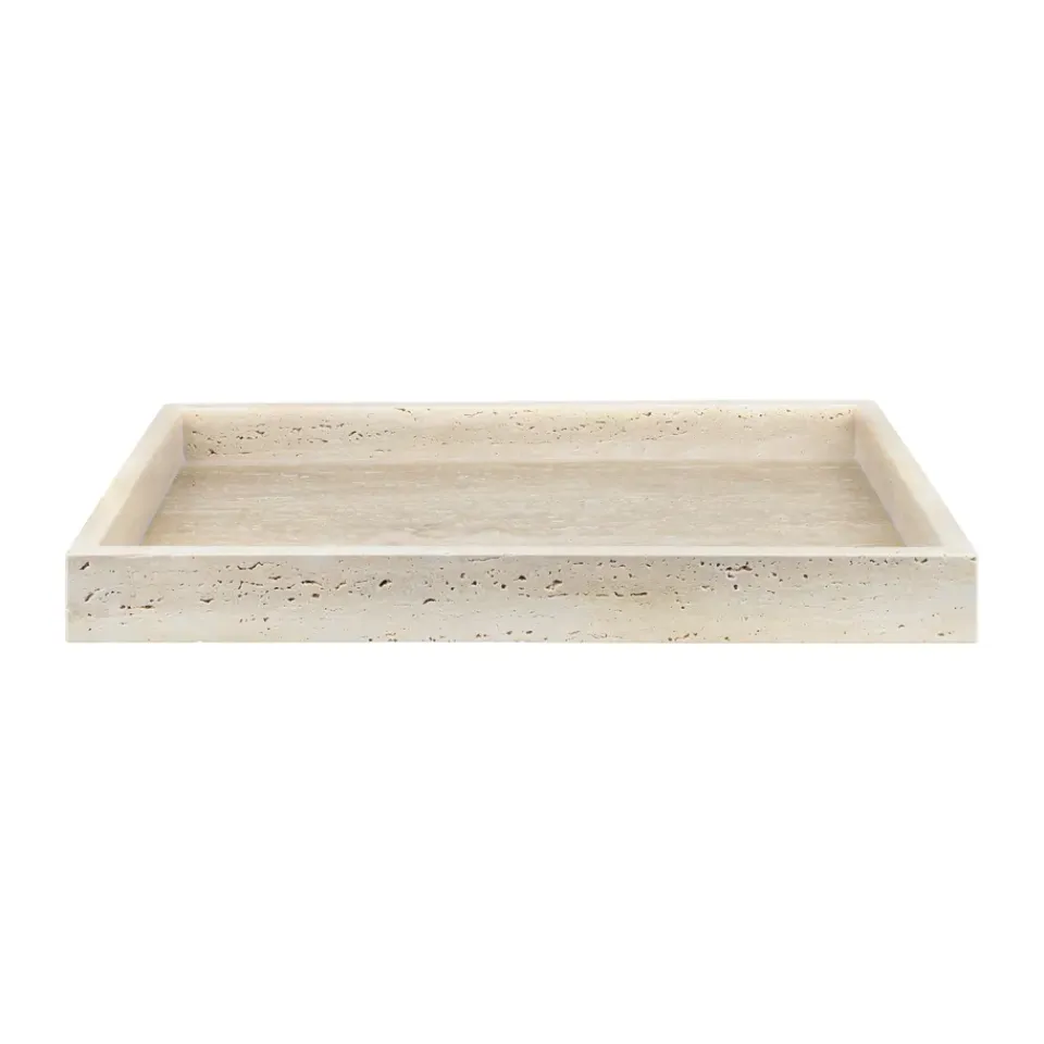 Online Mette Ditmer Bandeja decorativa Travertine 30x40 cm, Linen Beige