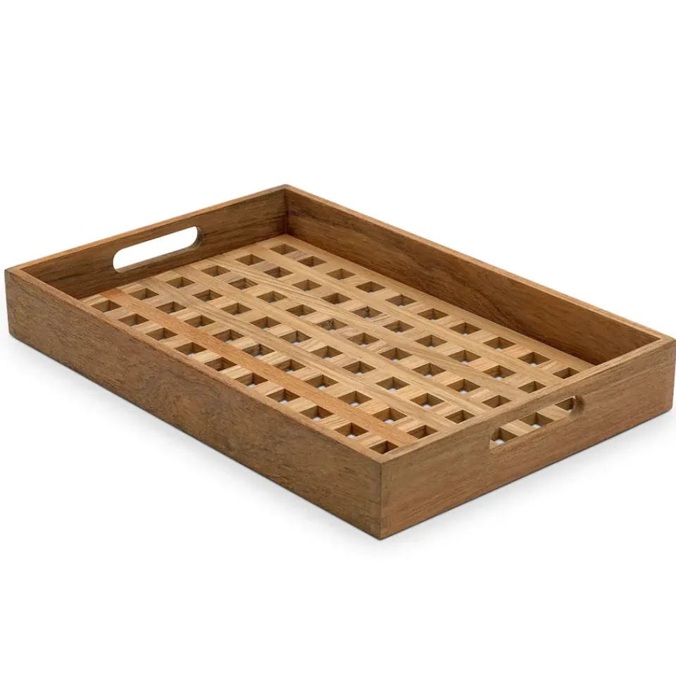 Hot Fritz Hansen Bandeja Fionia 32x48 cm, teca Marrón