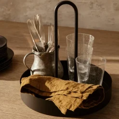 Sale Ferm Living Bandeja Grib Tray, Black Negro