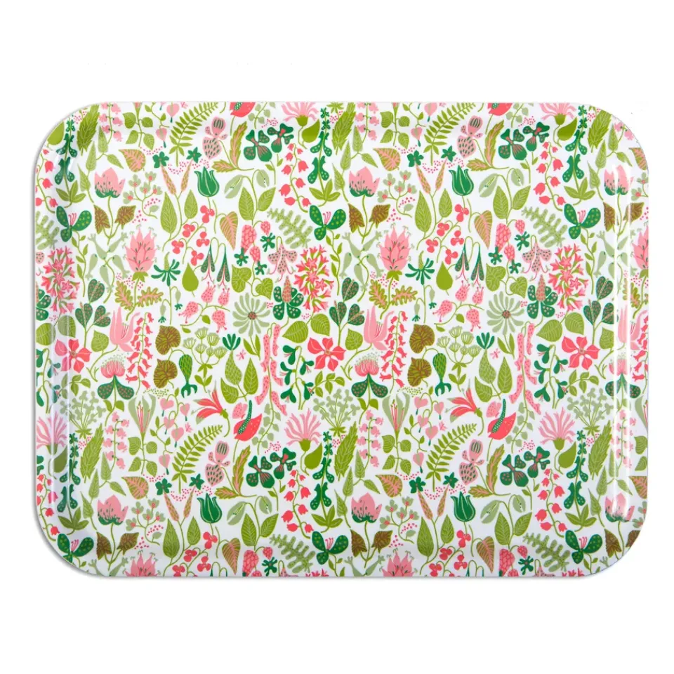 Outlet Opto Design Bandeja Herbarium rosa, 36 x 28 cm Blanco