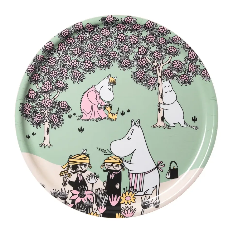 Online Moomin Arabia Bandeja Moomin Cariño, Ø35 cm Verde