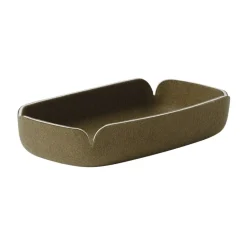 Outlet Muuto Bandeja Restore 15,5x28 cm, Brown green Marrón