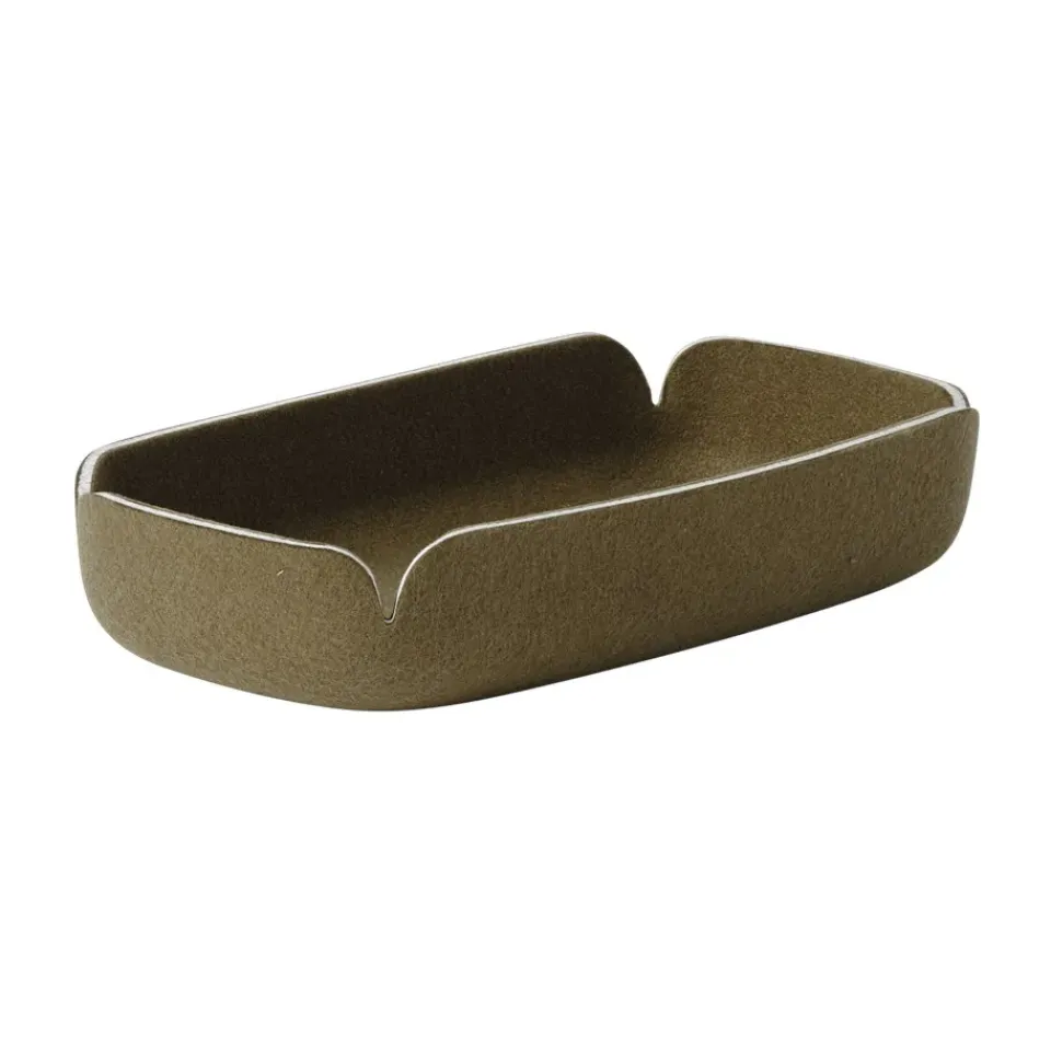 Outlet Muuto Bandeja Restore 15,5x28 cm, Brown green Marrón