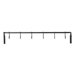 Ferm Living Barra de cocina con 6 ganchos, latón Negro