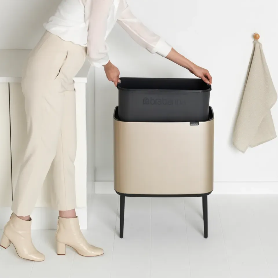 Discount Brabantia Bo Touch Bin 36 L, Metallic Gold BeigeNegro