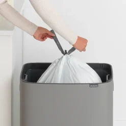 Online Brabantia Bo touch bin 60 L, Mineral concrete grey Gris