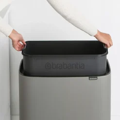 Clearance Brabantia Bo Touch Bin 36 L, Mineral concrete grey Gris
