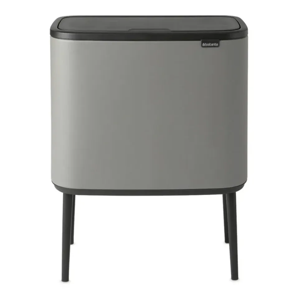 Best Brabantia Bo Touch Bin 11+23 L, Mineral concrete grey Gris